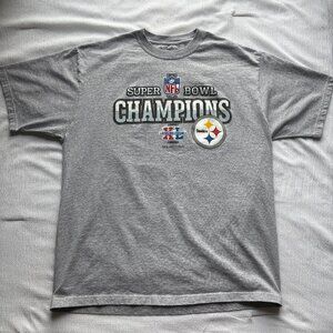 Vintage Pittsburgh Steelers Super Bowl XL Champions T-Shirt Men's Size XL Reebok